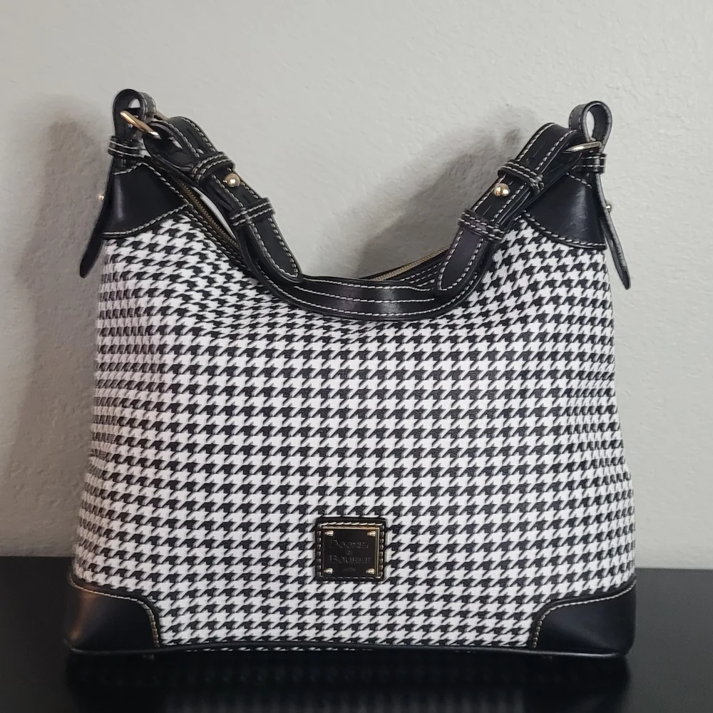 Dooney & Bourke Houndstooth Hobo Shoulder Bag - Picture 11 of 16